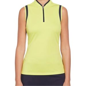 NWT Womens Color Block Mandarin Collar Golf Polo